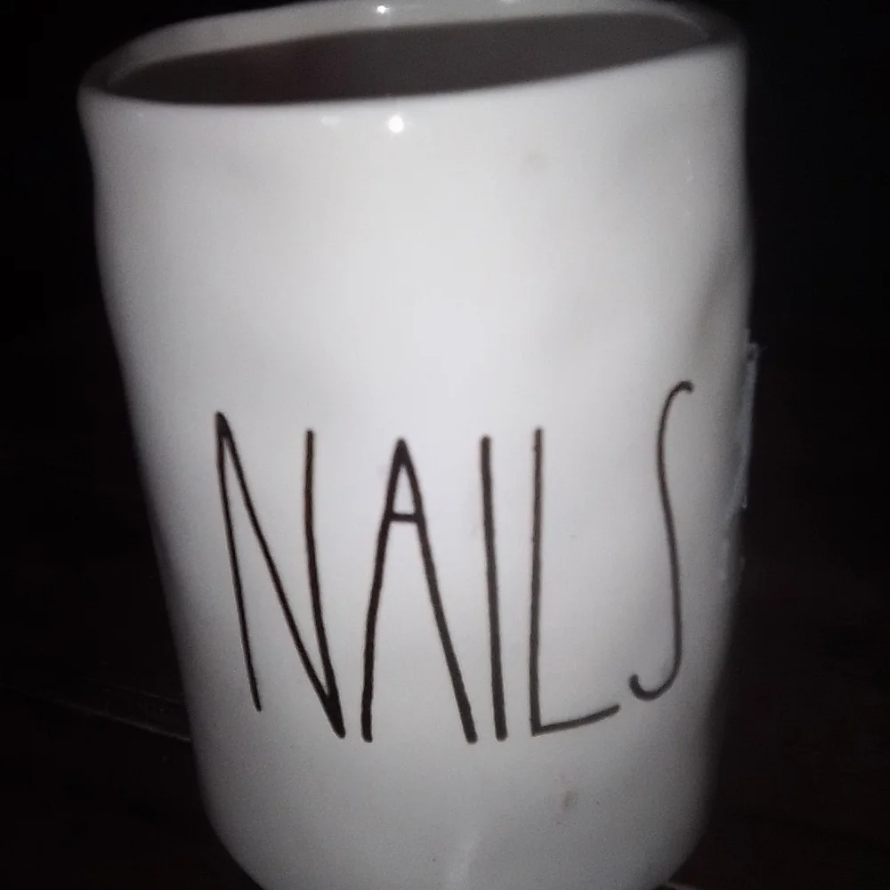 RAE DUNN White Ceramic Storage Container. Preloved